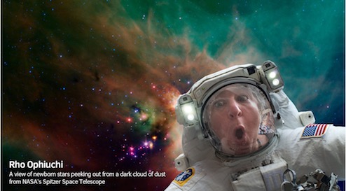 Nathalie en Selfie depuis l'espace avec la Nasa ;-)