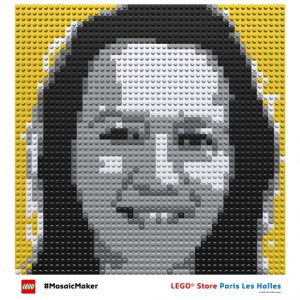 Portrait Lego Mosaic fait à Paris