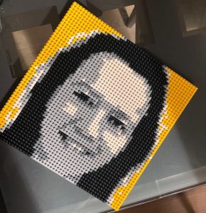 Mon portrait en briques LEGO chez Mosaic Maker Paris
